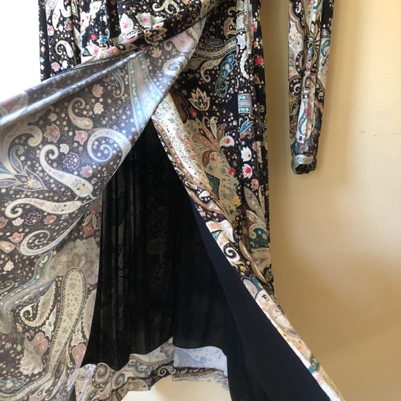 ETRO Milano Paisley Jersey Wrap Dress Size US 10/IT 46 - Picture 6 of 15